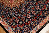 とても綺麗な花模様のシルク手織りペルシャ56007