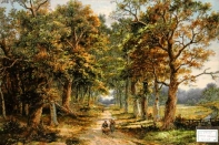 ペルシャ絨毯ピクチャー模様自然風景49109