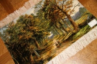 ペルシャ絨毯ピクチャー模様自然風景49109