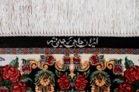 高級玄関マットのバラデザインシルクペルシャ56011