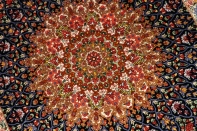 とても綺麗な花模様のシルク手織りペルシャ56007