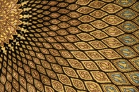 手織りペルシャ絨毯クムシルク、人気ゴンバディデザイン48081