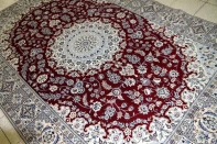赤いペルシャ絨毯リビング手織りカーペット49135