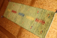 グリーン色あがりかまちギャッベシラズ56000