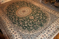 ペルシャリビングジュウタンナイングリーン17883