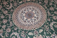 ペルシャリビングジュウタンナイングリーン17883