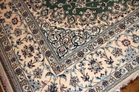 ペルシャリビングジュウタンナイングリーン17883