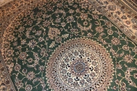 ペルシャリビングジュウタンナイングリーン17883