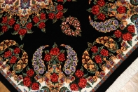 高級玄関マットのバラデザインシルクペルシャ56011