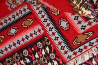 赤いキリムのアクセントラグセネ産地148000
