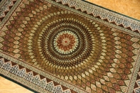 高級手織りペルシャ絨毯、センターラグシルクゴンバディー48080