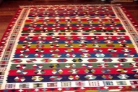 カラフルキリム、シラズの高級キリム絨毯342000