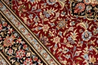 センターラグペルシャカーペット、クムシルクイラン輸入48076