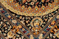 高級手織りペルシャ絨毯クムシルク48047