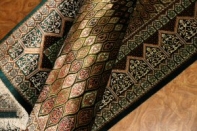 高級手織りペルシャ絨毯、センターラグシルクゴンバディー48080