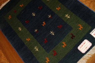 高級ギャッベの玄関マット、コルデスタン産ウール26222