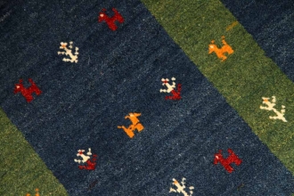 高級ギャッベの玄関マット、コルデスタン産ウール26222