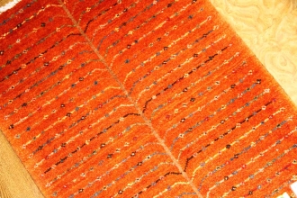 イラン輸入高級ギャッベ、細かい結び方シラズ産地37301