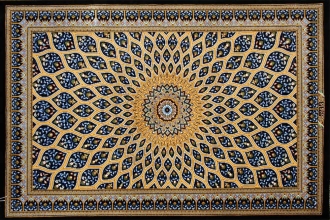 イラン製クムシルク手織りペルシャ絨毯ゴンバディデザインNO:142015