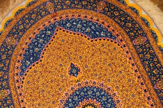 oval silk persian carpet NO:145834