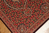 バラいっぱいシルクペルシャ絨毯、レッドローズ56010