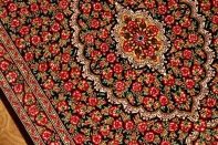 バラいっぱいシルクペルシャ絨毯、レッドローズ56010