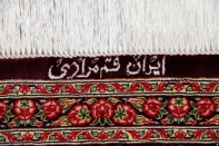 バラいっぱいシルクペルシャ絨毯、レッドローズ56010