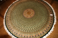 丸いペルシャじゅうたんクム、円形ジュウタン48088