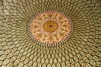 丸いペルシャじゅうたんクム、円形ジュウタン48088