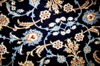 ペルシャ絨毯ソファー前サイズナイン産シックな紺色2940