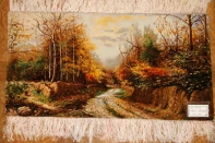 自然の風景ペルシャ絨毯タペストリー49116
