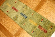 グリーン色あがりかまちギャッベシラズ56000