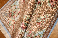 ペルシャ玄関絨毯クムシルクベージュ50029