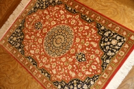 ペルシャシルク玄関マットのクム産50016