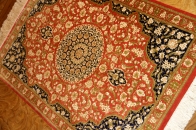ペルシャシルク玄関マットのクム産50016