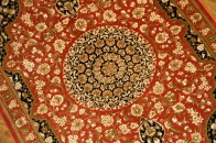 ペルシャシルク玄関マットのクム産50016