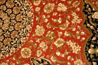 ペルシャシルク玄関マットのクム産50016