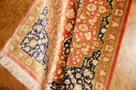 ペルシャシルク玄関マットのクム産50016