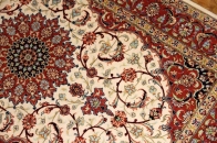 代表的なペルシャ模様の手織りシルク玄関マットクム産56096