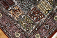 和風なセンターラグシルクペルシャ手織りじゅうたん47070