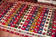 カラフルキリム、シラズの高級キリム絨毯342000