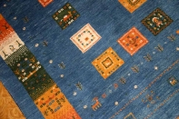 手織りペルシャギャッベのスカイブルーラグ1700001