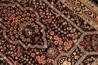 クムシルクの玄関じゅうたん高品質ブラウン色56031