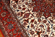 伝統的な手織りイスファハンペルシャ絨毯46312