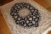 シックな色彩と豪華なデザイン手織りペルシャラグナイン59028