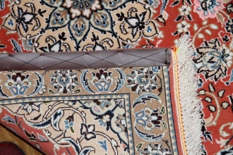 とても珍しい色彩の手織りペルシャ絨毯ナイン産43139