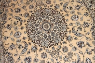 高級手織りペルシャじゅうたんナイン産メダリオン59025