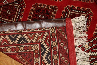 手織りペルシャ絨毯トルケマン産ウール玄関マット58506