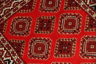 手織りペルシャ絨毯トルケマン産ウール玄関マット58506