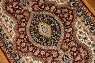 クムシルク玄関マット、ペルシャ絨毯49038